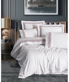 Lenjerie de pat albă din bumbac ranforcé pentru pat dublu, extinsă 240x220 cm Red Heritage Lines – Mila Home Luxury