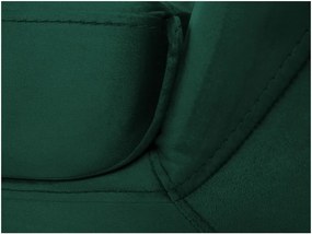 Canapea cu tapițerie din catifea Mazzini Sofas Benito, verde închis, 188 cm