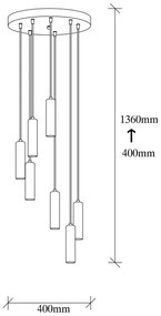 Lustră pe cablu TEMPO 7xE27/40W/230V