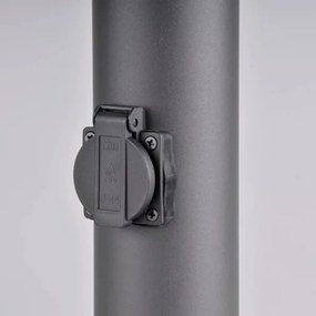 Lampă exterior DALLAS 1xE27/12W/230V IP44 cu priză, antracit