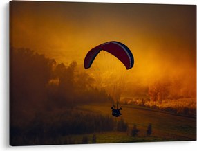 Tablou cu parașutistul în apus de soare (70x50 cm)
