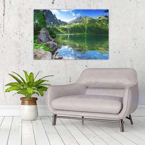 Tablou cu lac în munții Tatra (90x60 cm)