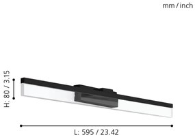 Aplică LED pentru oglindă de baie Eglo 780432 YANGUAS LED/11W/230V 59,5 cm IP44