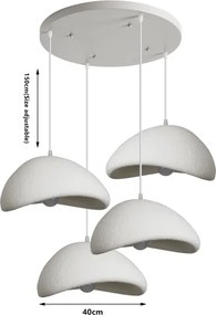 BRILAGI - Candelabru pe cablu WABI SABI 4xE27/60W/230V alb