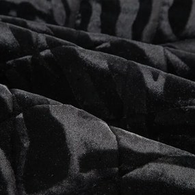 Cuvertură de pat neagră KRISTIN din catifea fină