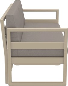 Set terasă Margo, polipropilenă și fibră de sticlă, bej taupe