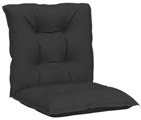 Perne pentru scaun de gradina, 2 buc., negru, 100x50x7 cm 2, Negru, 100 x 50 x 7 cm