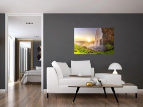 Tablou - Seljalandsfoss din spatele peșterii (90x60 cm)