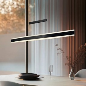 Lustră negru-mat LED cu abajur din metal Arcola – Trio