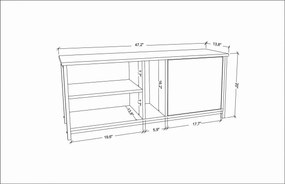 Comoda TV Neola - Alb, Oak