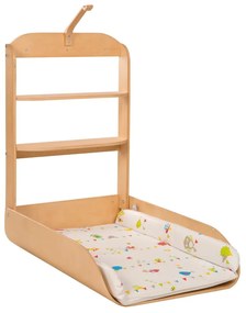 Masă de înfășat suspendată în culoare naturală cu aspect de lemn de fag Waldhochzeit – Roba