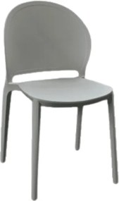 Set 4 scaune TONDO -POLIPROPILENA-HORECA - GRI - 4 BUCATI