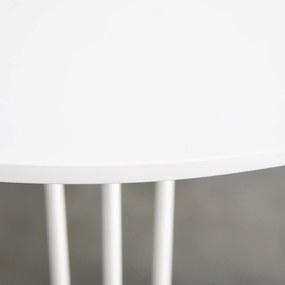 HOMCOM Masă de Comedor Rotundă cu Picioarele în formă de Furculiță din Metal Stil Modern Nordic pentru Bucătărie Sufragerie Cafenea Bar Ø70x75 cm Alb | Aosom Romania