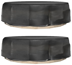 vidaXL Huse mobilier tip insulă, 2 buc., 8 ocheți, rotund, Ø188x50 cm