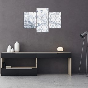 Tablou - Hexagoane marmură (90x60 cm)