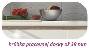 Zondo Bucătărie Lilouse 260 cm Stejar sonoma + Alb ultralucios. 788616