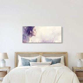 Tablou - Femeia cu lavandă (120x50 cm)
