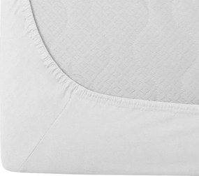 Set Lenjerie de pat din crepon TREEVELLA POLY verde + Cearsaf Jersey 180 x 200 cm alb, pat dublu