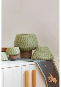 Coș de jucării pentru copii verde din material textil ø 25x36 cm Big Tree – Lorena Canals