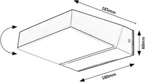 Aplica LED directionabila iluminat exterior IP54 Laxa