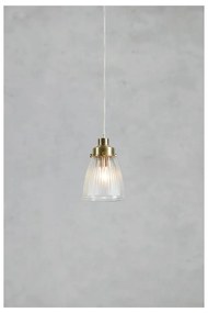 Lustră alămie cu abajur din sticlă ø 11 cm Bellis – Markslöjd