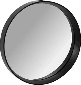 Oglinda rotunda Rea Loft JZ-50 rama metalica neagra 50 cm