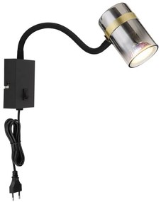 Aplica cu spot design industrial Trabby negru