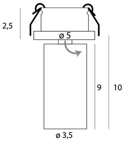 Spot LED incastrabil directionabil Halo C alb