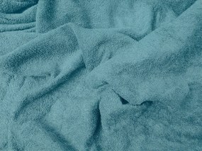 Cearsaf cu elastic din fleece MOLTON modrozelen 180 x 200 cm