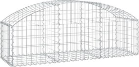 vidaXL Coș gabion arcuit, 150x50x40/60 cm, fier galvanizat