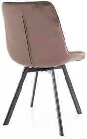 Scaun rotativ Monti velvet cappuccino/negru Blu38