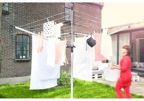 Uscător de rufe argintiu pentru grădină 60 m Lift-o-Matic Advance – Brabantia