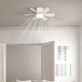 Lustra LED cu Ventilator si telecomanda DELORES alb