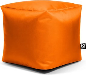 Fotoliu puf pentru copii portocaliu cu tapițerie din imitație de piele Cube M – So Soft?