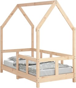 vidaXL Cadru de pat pentru copii, 70x140 cm, lemn masiv de pin