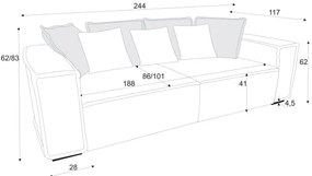 Canapea BOLZANO verde
