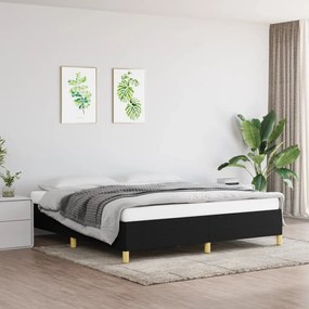 3120971 vidaXL Cadru de pat, negru, 160 x 200 cm, material textil