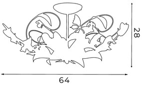 Lustră aplicată SUMMER 5xE14/60W/230V