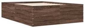 3280957 vidaXL Cadru de pat, stejar maro, 120x190 cm, lemn prelucrat