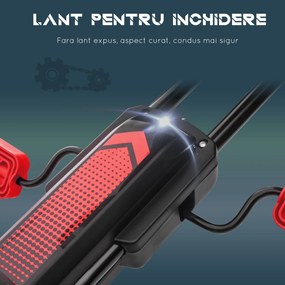 HOMCOM Go Kart pentru Copii 5-12 Ani, cu Pedale, Scaun Ajustabil și Cauciucuri Gonflabile, Frână de Mână și Amortizare Socuri Roșu | Aosom România