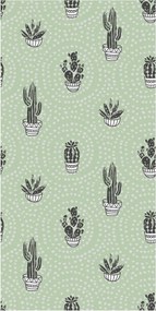 Tapet - Cactuși, fundal verde