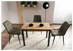 Masă de bucătărie Damar W 100 x 60 cm, stejar artisan / negru
