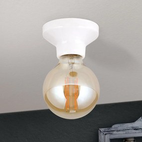 Mini Plafoniera din ceramica alba FROST