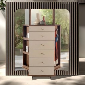 Comoda cu oglinda, sertar cu spatiu pentru ceasuri si bijuterii Chiffonier