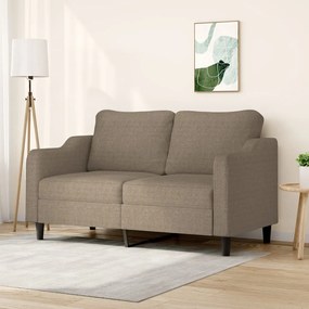 348952 vidaXL Canapea cu 2 locuri, gri taupe, 140 cm, material textil