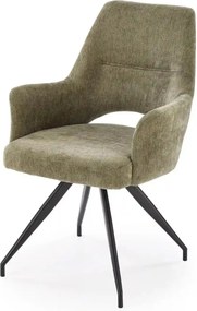 Scaun rotativ K542, verde/negru, stofa clasica/metal, 58x64x88 cm