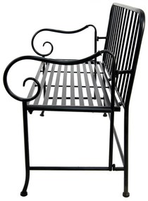 Banca de gradina, negru, din metal