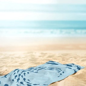 Prosop de plajă albastru 90x180 cm Shoal – DecoKing