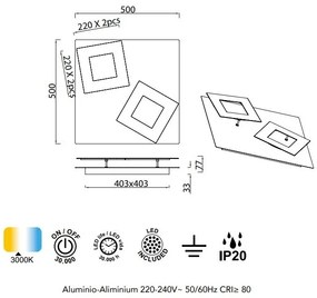 Plafoniera LED design ambiental DALIA White