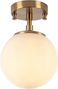 Lustra ATMACA 10220, auriu/alb, metal/sticla, 15x23 cm
